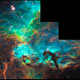 Hubble Unveils Colorful and Turbulent Star-Birth Region on 100,000th Orbit Milestone